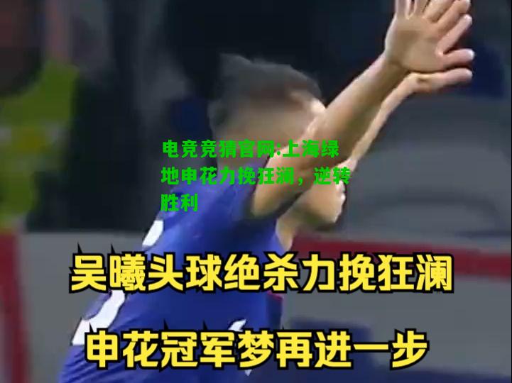 电竞竞猜官网:上海绿地申花力挽狂澜，逆转胜利