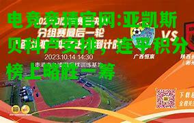 电竞竞猜官网:亚凯斯贝科卢安排，连平积分榜上略胜一筹
